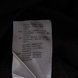 Pre Owned Alexander McQueen Black Cotton Skull Embroidered Crew Neck Sweatshirt L