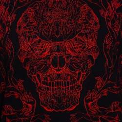 Pre Owned Alexander McQueen Black Cotton Skull Embroidered Crew Neck Sweatshirt L