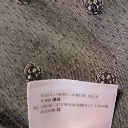 Pre Owned Alexander McQueen Grey Skull Print Cotton Short Sleeve Shirt M