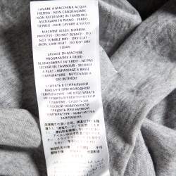 Pre Owned Alexander McQueen Grey Skull Printed Cotton Knit T-Shirt L