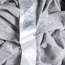 Pre Owned Alexander McQueen Grey Skull Printed Cotton Knit T-Shirt L