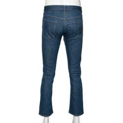 Pre Owned Alexander McQueen Navy Blue Denim Pants XS