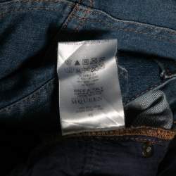 Pre Owned Alexander McQueen Navy Blue Denim Pants XS