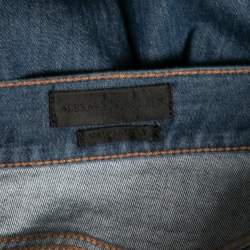 Pre Owned Alexander McQueen Navy Blue Denim Pants XS