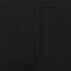 Pre Owned Alexander McQueen Black Synthetic Zip Detail Pants L