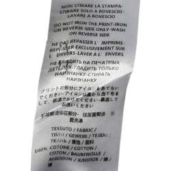 Pre Owned Alexander McQueen Black Cotton Knit Graffiti Skulls Print T-Shirt M