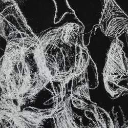 Pre Owned Alexander McQueen Black Cotton Knit Graffiti Skulls Print T-Shirt M