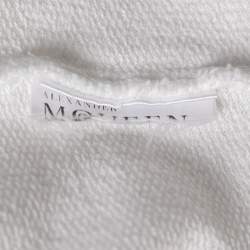 مملوكة مسبقًا تي شيرت بكم طويل أليكساندر ماكوين قطن أبيض طباعة جمجمة مقاس وسط ( ميديوم )