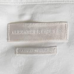 Pre Owned Alexander McQueen White Allover Skull Shirt XL