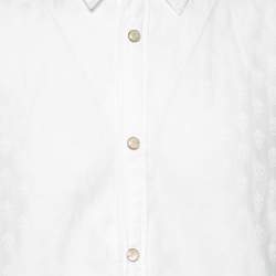 Pre Owned Alexander McQueen White Allover Skull Shirt XL