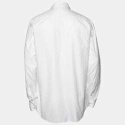 Pre Owned Alexander McQueen White Allover Skull Shirt XL