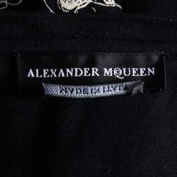 Pre Owned Alexander McQueen Black Dancing Skeleton Printed Cotton T-Shirt XXL