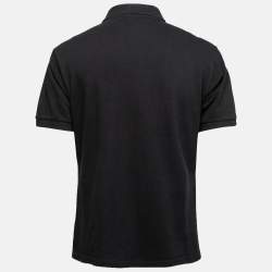 Pre Owned Alexander McQueen Black Cotton Pique Short Sleeve Polo T-Shirt XL