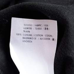 Pre Owned Alexander McQueen Black Jersey Vertebrae Harness Print T-Shirt M