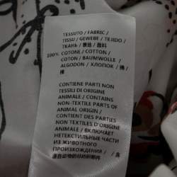 Pre Owned Alexander McQueen White Legendary Creature Print Cotton Shirt & Pant Set S