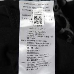 Pre Owned Alexander McQueen Black Skull & Screws Print Cotton T-Shirt S   