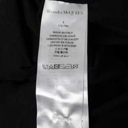 Pre Owned Alexander McQueen Black Skull & Screws Print Cotton T-Shirt S   