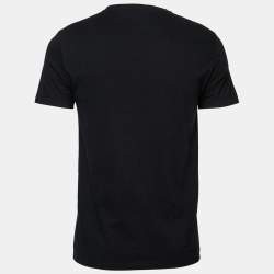 Pre Owned Alexander McQueen Black Skull & Screws Print Cotton T-Shirt S   