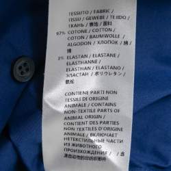 Pre Owned Alexander McQueen Blue Cotton Short Sleeve Button Down Shirt L