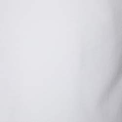 Pre Owned Alexander McQueen White Skull Embellished Cotton Knit Crewneck T-Shirt S