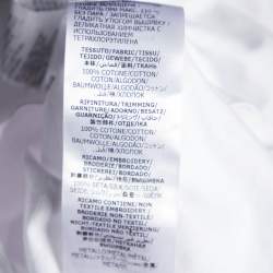 Pre Owned Alexander McQueen White Skull Embellished Cotton Knit Crewneck T-Shirt S