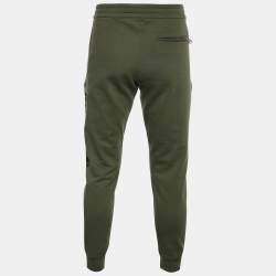 Pre Owned Alexander McQueen Green Cotton Knit Jogger Pants M