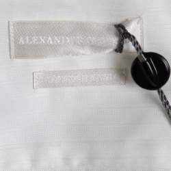 Pre Owned Alexander McQueen White Striped Cotton Button Front Shirt XL