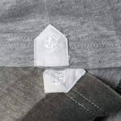 Pre Owned Alexander McQueen Grey Skull Print Cotton Crew Neck T-Shirt XS