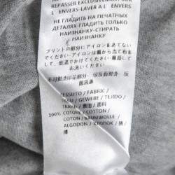 Pre Owned Alexander McQueen Grey Skull Print Cotton Crew Neck T-Shirt XS