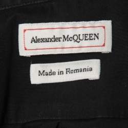 Alexander McQueen Black Cotton Half Sleeve Shirt XS