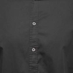 Pre Owned Alexander McQueen Black Cotton Full Sleeve Shirt L