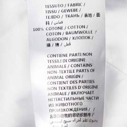 Pre Owned Alexander McQueen White Cotton Contrast Detail Double Collar & Placket Shirt XL