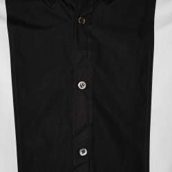 Pre Owned Alexander McQueen White Cotton Contrast Detail Double Collar & Placket Shirt XL