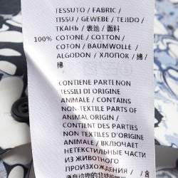 Alexander McQueen Blue & White Abstract Printed Cotton Button Front Shirt XL