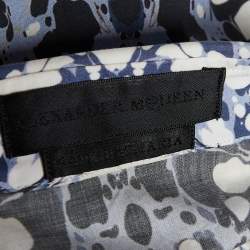 Alexander McQueen Blue & White Abstract Printed Cotton Button Front Shirt XL