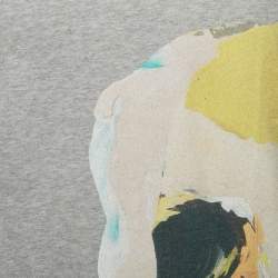 Alexander McQueen Grey Engin Skull Print Cotton Half Sleeve T-Shirt S