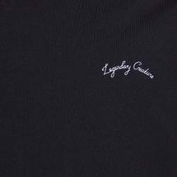 Pre Owned Alexander McQueen Black Legendary Creature Embroidered Cotton Knit T-Shirt XL