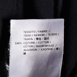 Pre Owned Alexander McQueen Black Legendary Creature Embroidered Cotton Knit T-Shirt XL