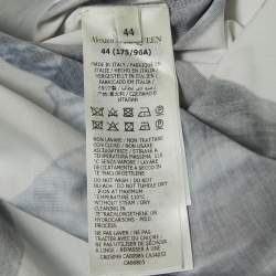 Pre Owned Alexander McQueen White Floral Print Cotton Button Front Full Sleeve Shirt XS