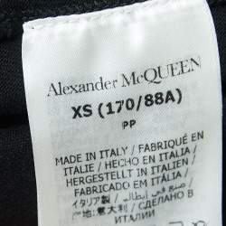 Pre Owned Alexander McQueen Black Skull & Screws Print Cotton T-Shirt XS