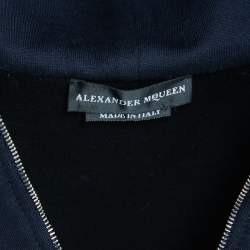 Pre Owned Alexander McQueen Navy Blue Jersey Knit Hoodie M