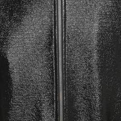 Pre Owned Alexander McQueen Black Coated Polyurethane Zip Front Bomber Jacket XXL