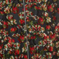 Alexander McQueen Multicolor Floral Patterned Bomber Jacket XL