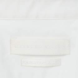 Pre Owned Alexander McQueen White Cotton Short Sleeve Shirt M