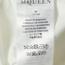 Pre Owned Alexander McQueen White Cotton Short Sleeve Shirt M