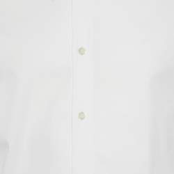 Pre Owned Alexander McQueen White Cotton Short Sleeve Shirt M