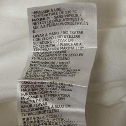 Pre Owned Alexander McQueen White Logo Embroidered Cotton T-Shirt S