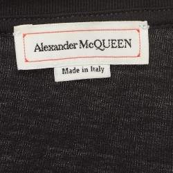 Pre Owned Alexander McQueen Black Skull Print Jersey T-Shirt M