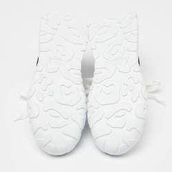 Alexander McQueen White/Black Leather And Suede Oversized Sneakers Size 39