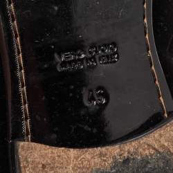 Pre Owned Alexander McQueen Black Velvet Skull Embroidered Smoking Slippers Size 45